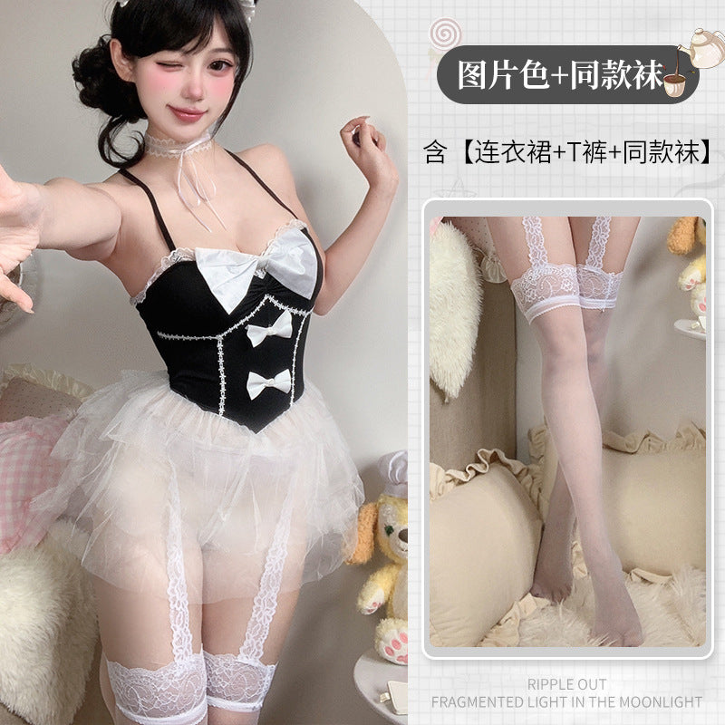 BT2933-性感情趣內衣純欲二次元軟妹女僕系帶連體衣制服誘惑萌妹套裝女睡衣睡裙