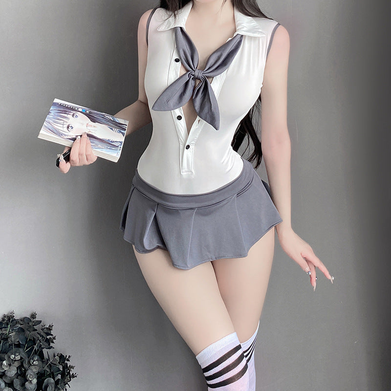 BT9180-性感內衣角色扮演校園制服誘惑免激情連體衣女睡衣清純