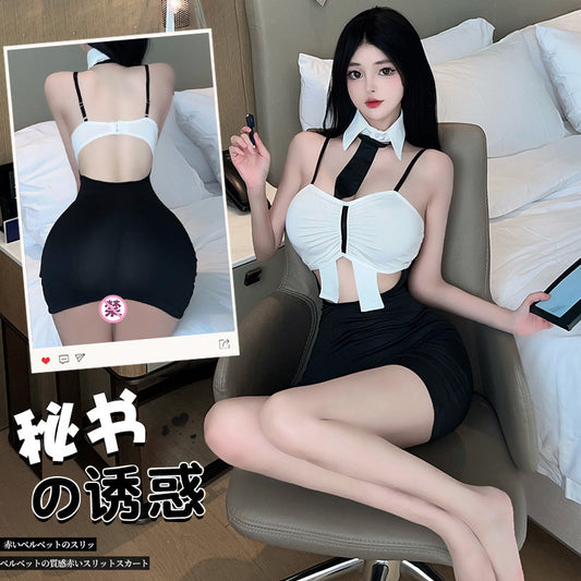 BT2843-性感內衣情趣內衣女性感角色扮演秘書制服免脫包臀誘惑激情女睡衣套裝