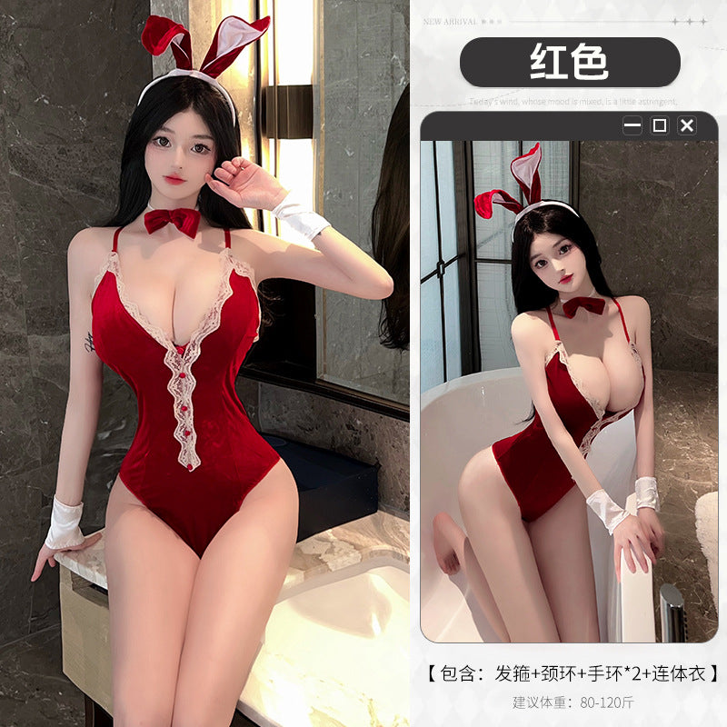 BT8509-性感內衣情趣內衣絲絨小胸純欲兔女郎角色扮演制服誘惑激情女睡衣睡裙
