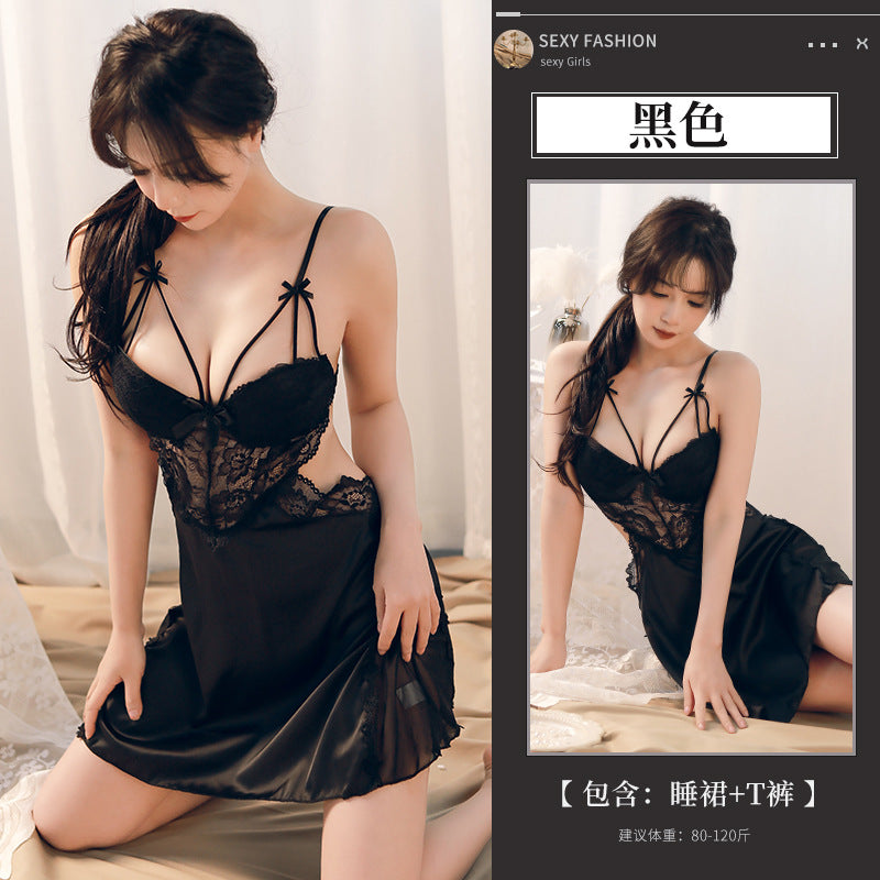 BS8523-性感內衣情趣內衣女深V性感蕾絲透視吊帶睡衣網紅激情睡裙裝睡衣
