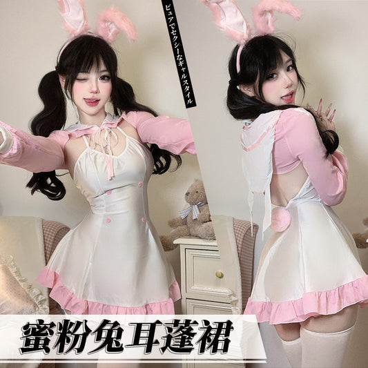 BT2746-俏皮甜心女僕套裝露溝制服睡衣誘惑調情裸臀免脫情趣內衣套裝女睡衣睡裙