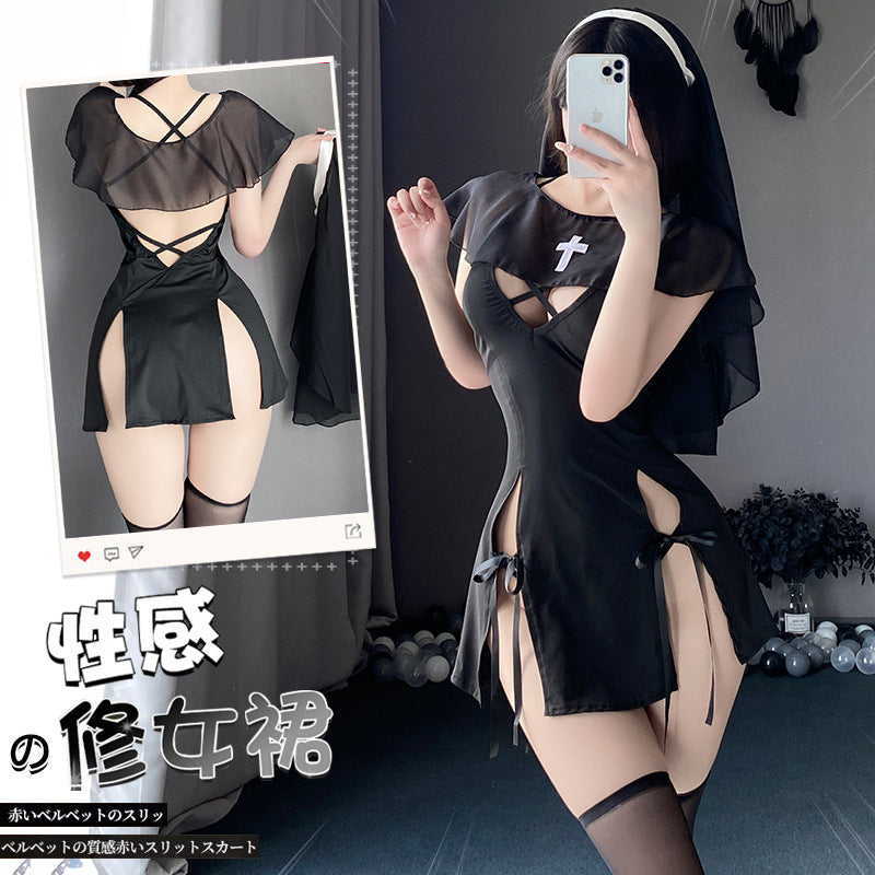 BT2778-性感內衣情趣內衣性感免脫角色扮演純欲修女床上激情制服誘惑女套裝睡衣睡裙