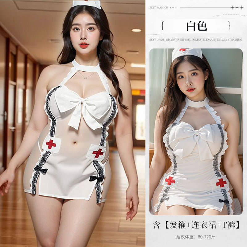 BT2501-2性感情趣內衣純欲護士制服誘惑睡衣床上睡衣大碼套裝女睡衣睡裙