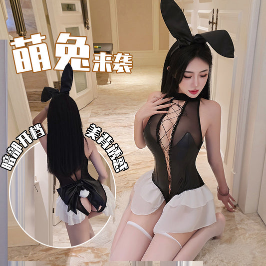 【A-2307】情趣內衣性感兔女郎制服誘惑連體衣紗裙皮衣角色扮演女睡衣睡裙