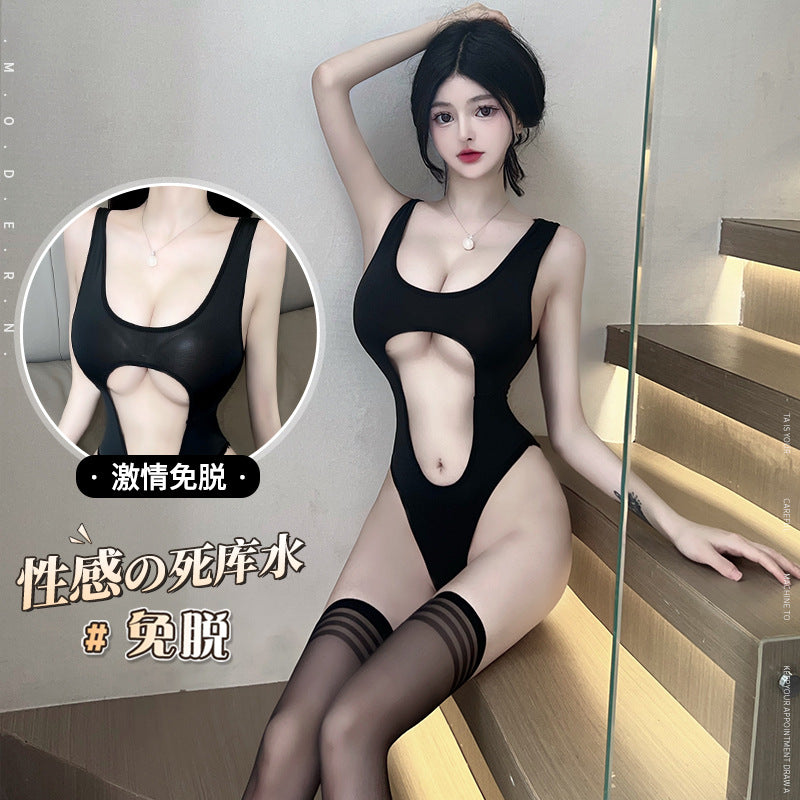BT8402-性感內衣情趣內衣開襠連體衣性感戰袍角色扮演制服誘惑女睡衣激情床上裝