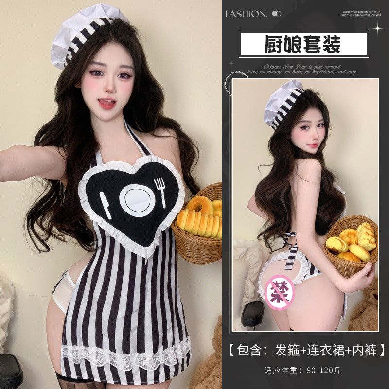 BT2871-性感內衣情趣內衣可愛女僕裝制服誘惑女傭廚娘套裝激情脫女睡衣睡裙