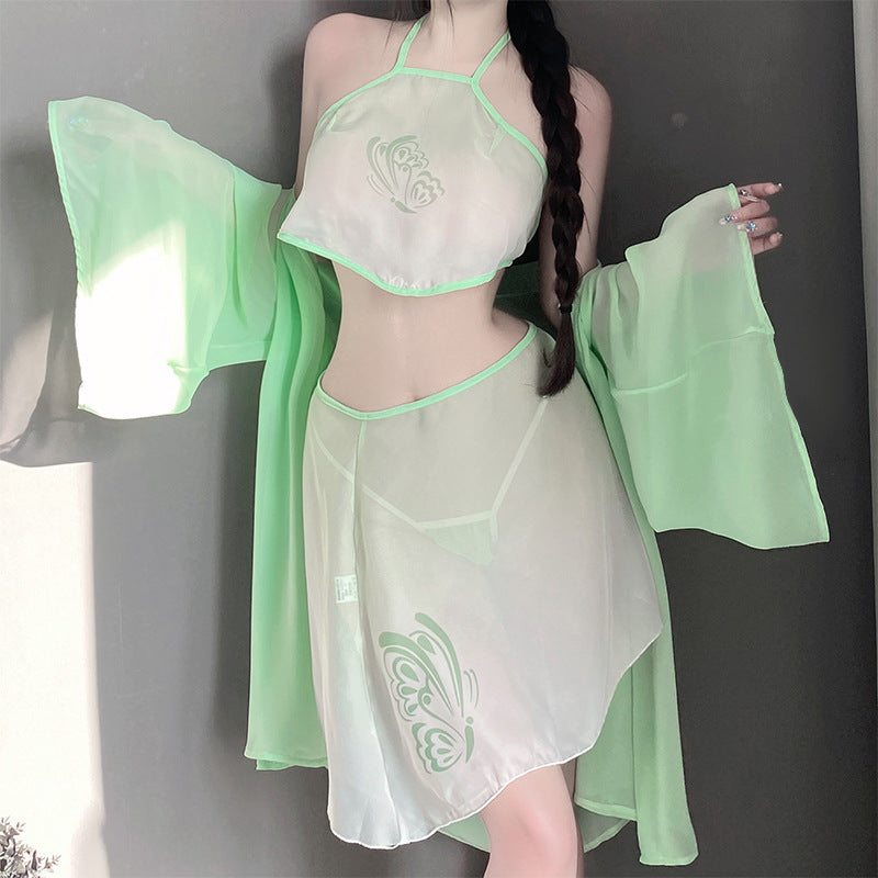 BT2862-性感內衣情趣內衣女睡衣漢服古風肚兜純欲風火辣制服透視女睡裙