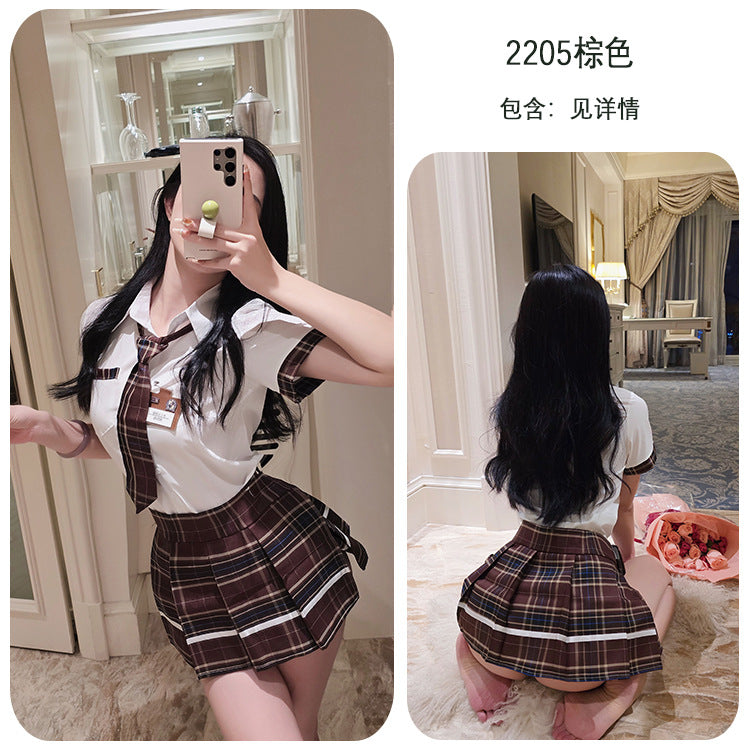 【A-2205】情趣內衣性感cos制服誘惑jk短裙潔學生裝女睡衣睡裙
