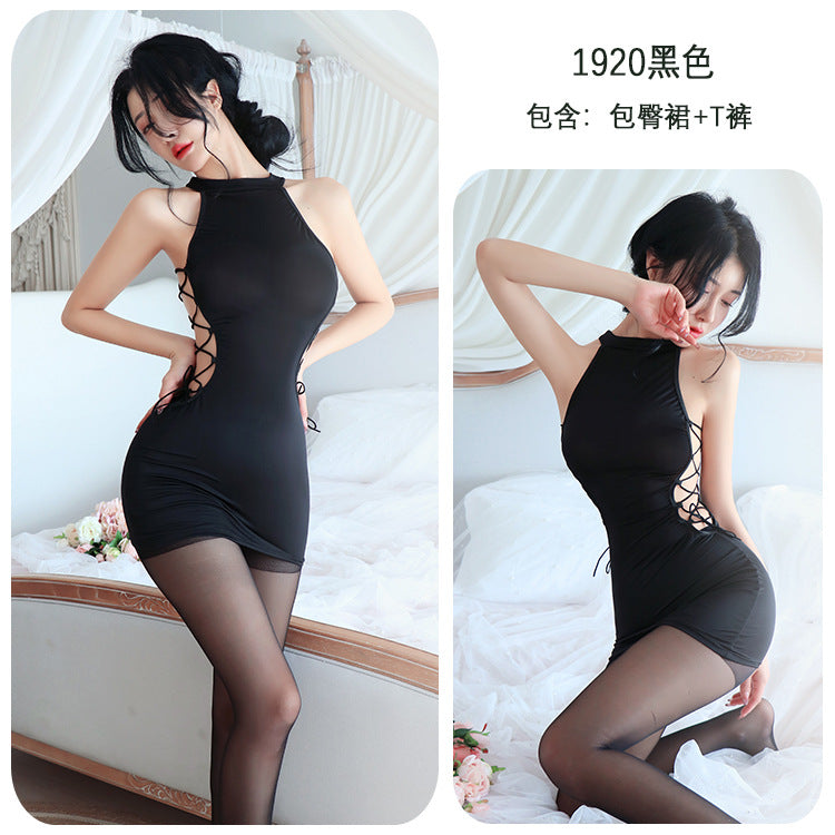 【A-1920】性感內衣情趣內衣性感綁帶制服誘惑包臀裙火辣女透視激情女睡衣女睡裙