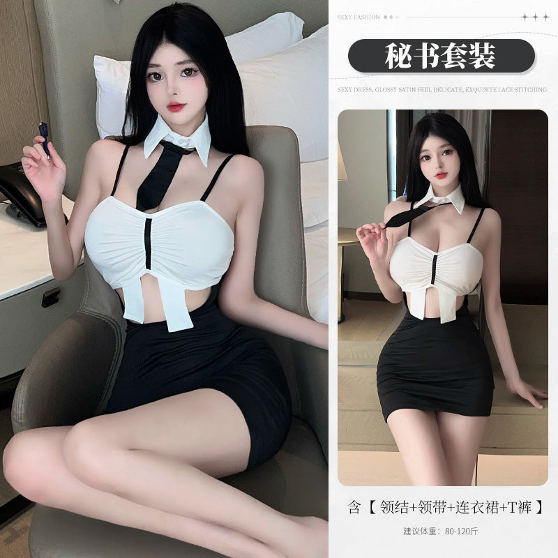 BT2843-性感內衣情趣內衣女性感角色扮演秘書制服免脫包臀誘惑激情女睡衣套裝