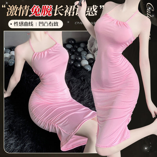 BS8607-性感內衣情趣內衣性感修身包臀免脫激情透視連衣裙女睡衣睡裙