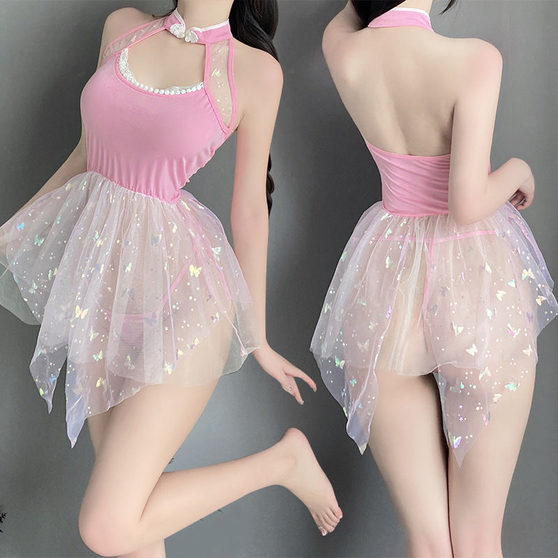 BT2794-性感內衣情趣內衣女僕角色扮演純欲甜美俏皮蝴蝶亮片公主裙制服女睡衣女睡裙套裝