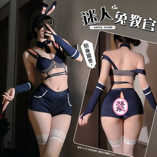 BT2109-情趣內衣cosplay女警兔女郎制服巡查官套裝性感免脫制服角色扮演女睡衣睡裙