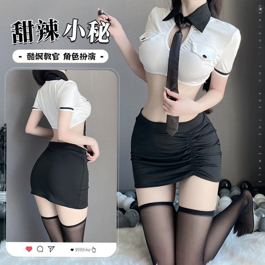 BT2906-性感內衣秘書包臀情趣內衣約會戰袍制服激情床上誘惑套裝角色扮演睡衣睡裙