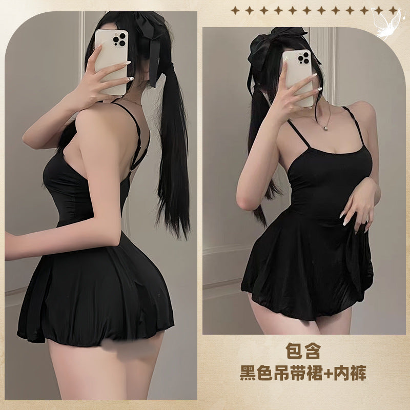 CS630-大碼情趣睡衣性感吊帶睡裙純欲風約會戰袍成人趣味高級感內衣女睡衣睡裙