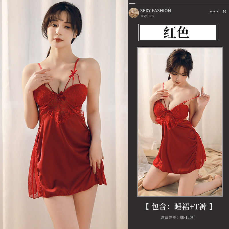 BS8523-性感內衣情趣內衣女深V性感蕾絲透視吊帶睡衣網紅激情睡裙裝睡衣
