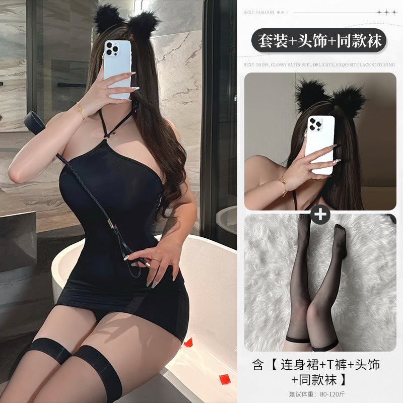BT8418-性感內衣情趣內衣純欲鏤空包臀裙激情夜店免脫套裝制服誘惑女睡衣女睡裙