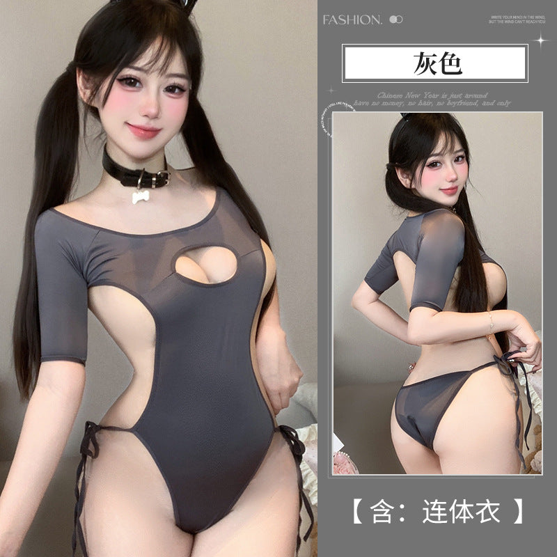 BT8419-性感情趣內衣連體開襠免脫制服純欲激情誘惑死庫水套裝女睡衣睡裙