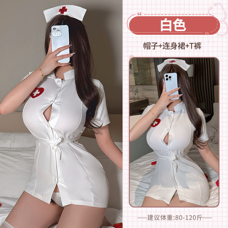 BT8541-性感內衣情趣內衣角色扮演純欲護士制服套裝甜美誘惑激情女睡衣睡裙