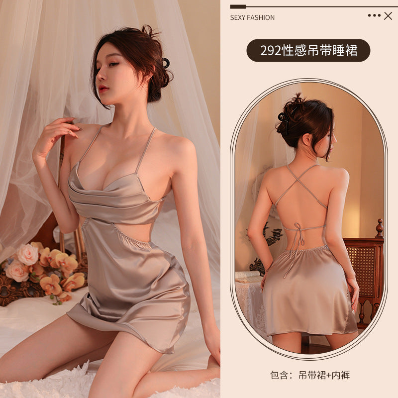 CS292-性感火辣情趣內衣大碼胖MM激情誘惑露背睡衣包臀吊帶裙