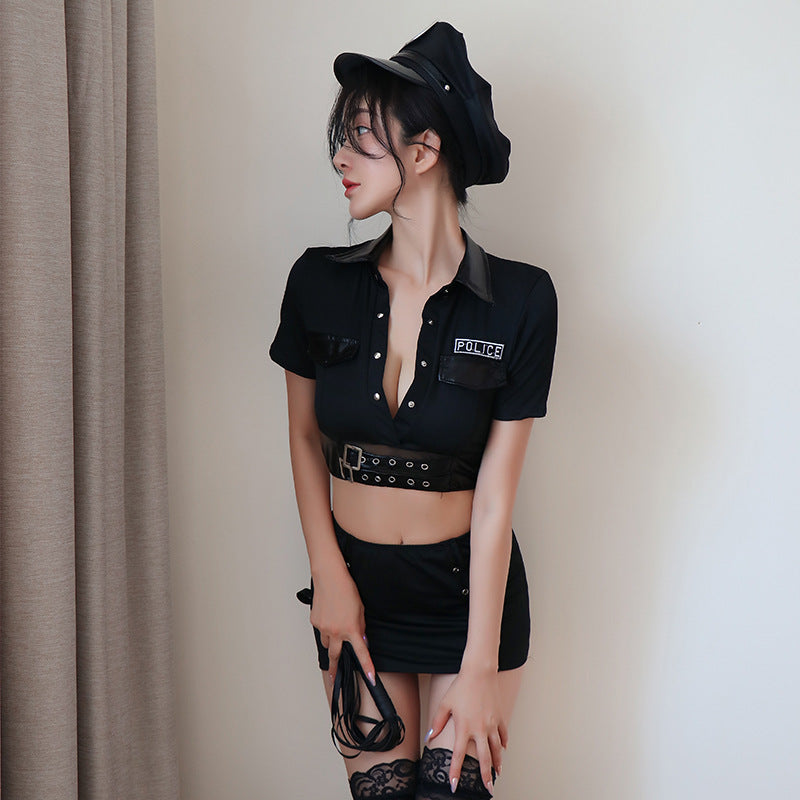 【A-2502】性感內衣情趣内衣性感角色扮演制服诱惑套装短裙激情诱惑警察装女警服