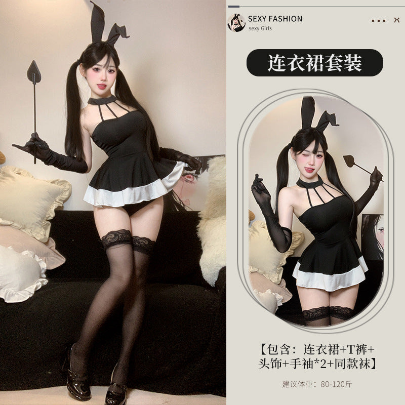 BT2944-性感情趣內衣女火辣可愛兔女郎吊帶睡裙純欲免脫挑逗睡衣睡衣