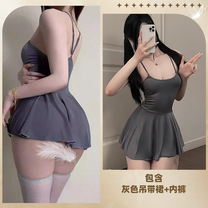 CS630-大碼情趣睡衣性感吊帶睡裙純欲風約會戰袍成人趣味高級感內衣女睡衣睡裙