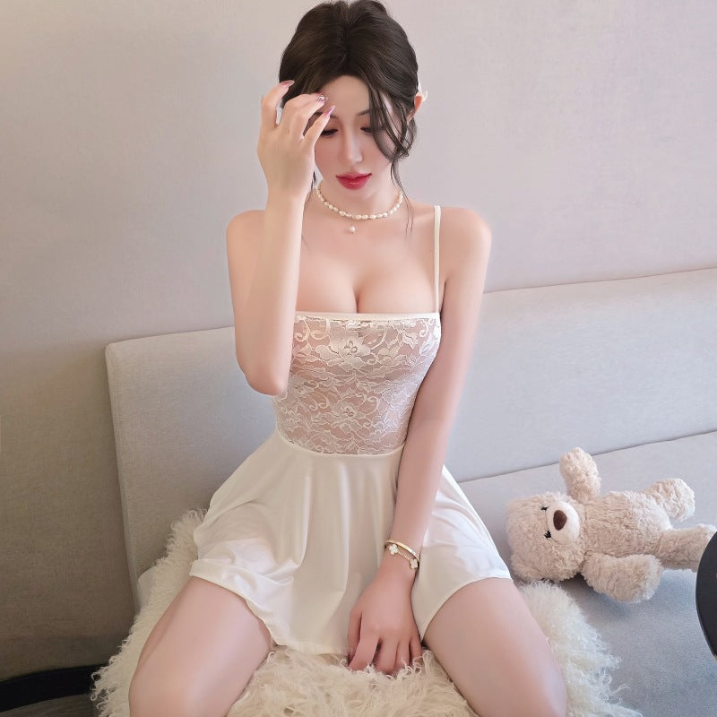 A-2138-2情趣內衣性感蕾絲誘惑睡裙火辣純欲睡衣透視制服套裝女睡衣睡裙