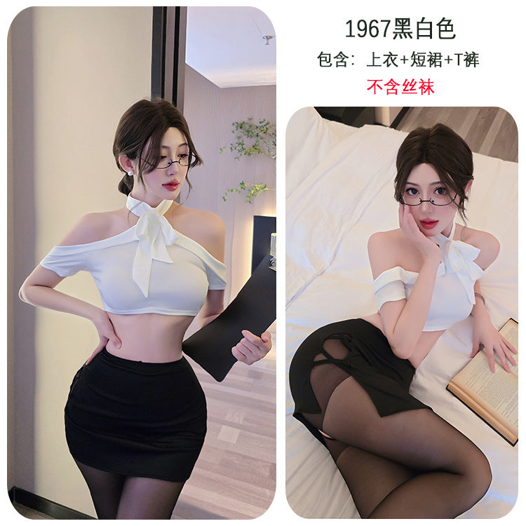 【A-1967】情趣內衣性感秘書包臀裙純欲免脫辦公室激情制服誘惑女睡衣睡裙