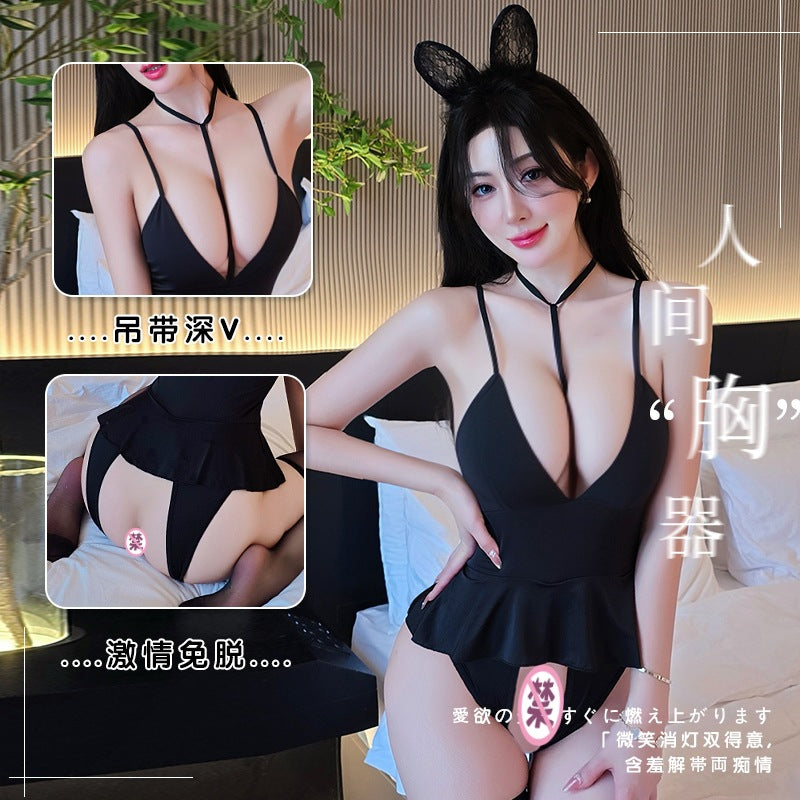 【A-2052】情趣內衣睡衣連體開襠衣辣妹制服誘惑激情套裝女睡衣睡裙