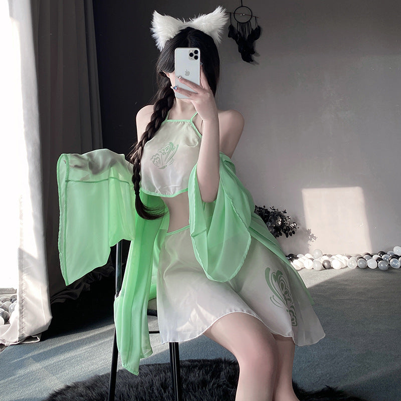 BT2862-性感內衣情趣內衣女睡衣漢服古風肚兜純欲風火辣制服透視女睡裙