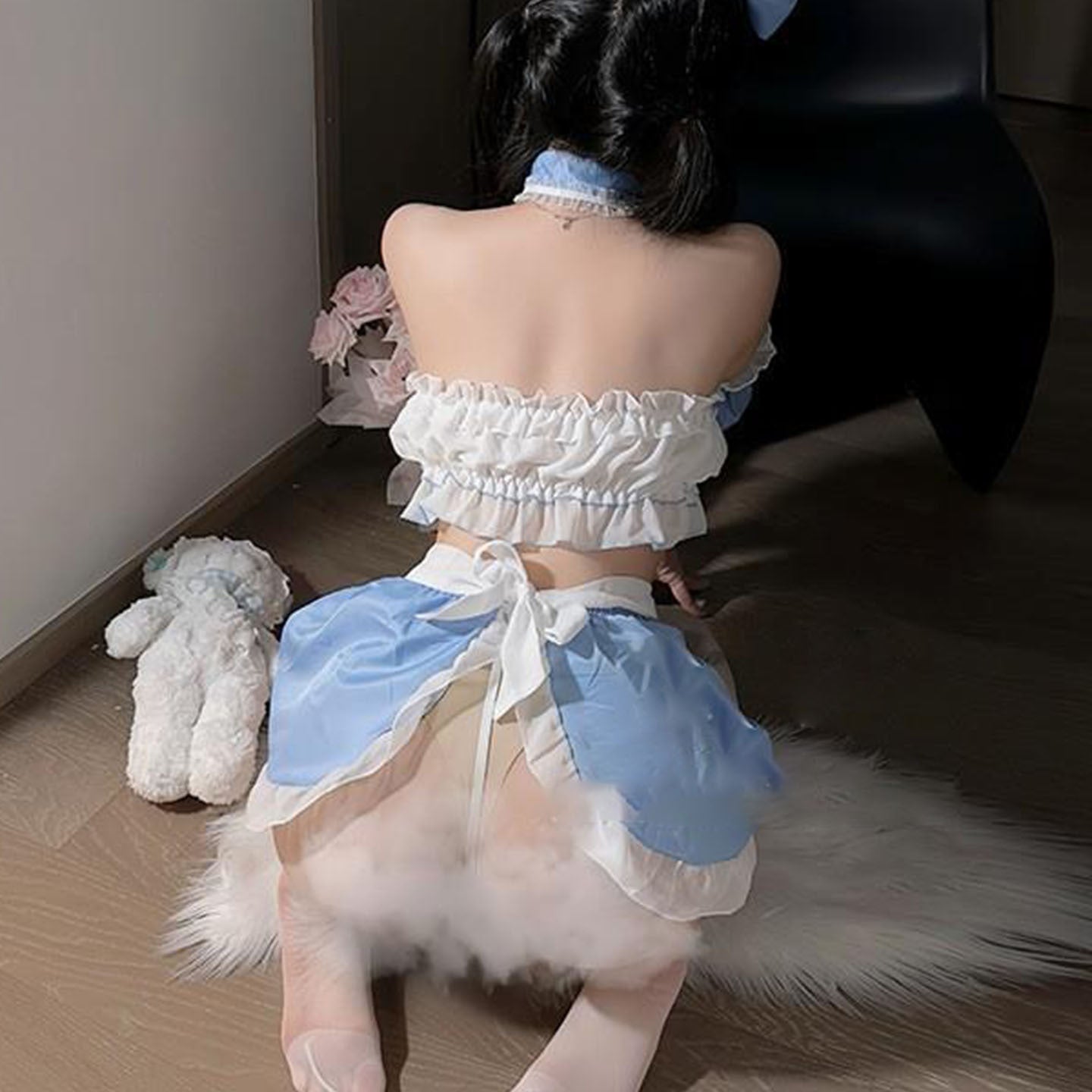 CT547-大碼情趣女僕情侶趣味cos服高級情調制服胖MM調情性趣內衣女睡衣睡裙