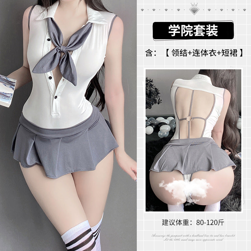 BT9180-性感內衣角色扮演校園制服誘惑免激情連體衣女睡衣清純