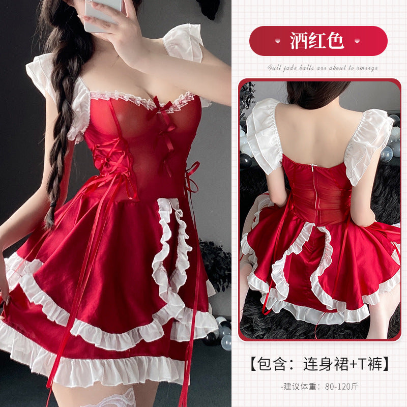 BT2591-情趣內衣女性感可愛女僕女傭角色扮演透視調情床上制服誘惑女睡衣睡裙