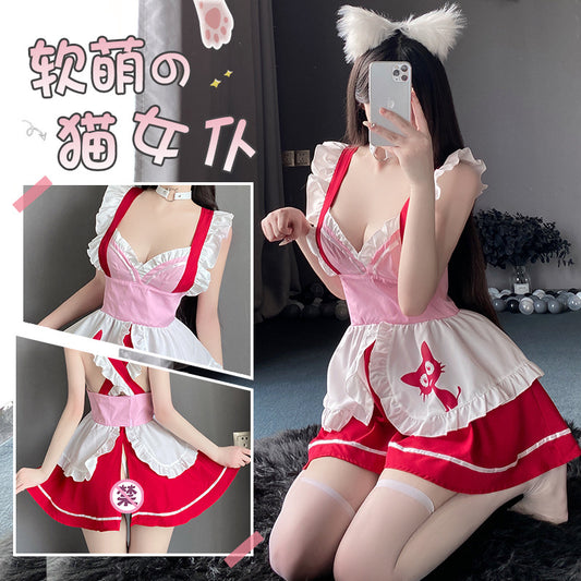 BT2820-性感內衣情趣內衣套裝性感純欲吊帶女僕性感露背女傭制服套裝女睡衣睡裙