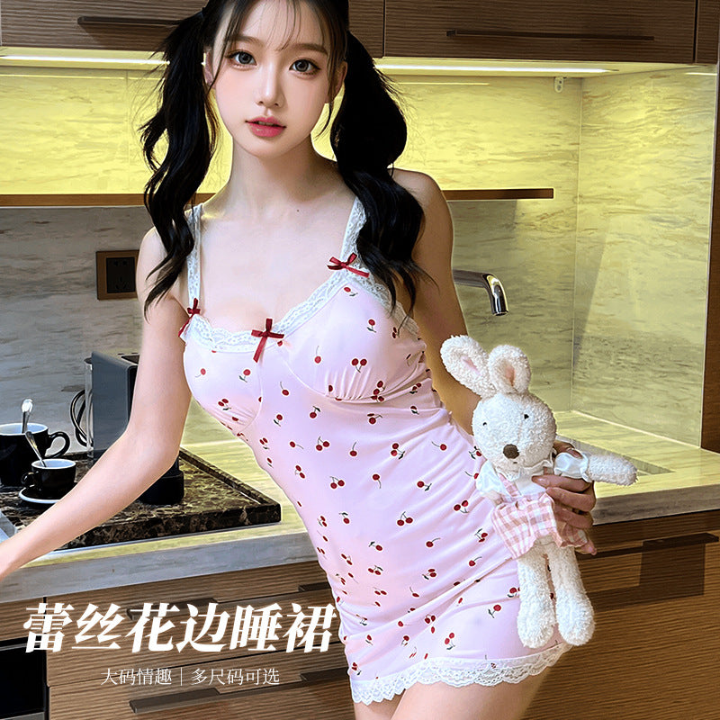 CS485-大碼性感情趣內衣調情性趣睡衣高端蕾絲胖mm戰袍睡裙床上