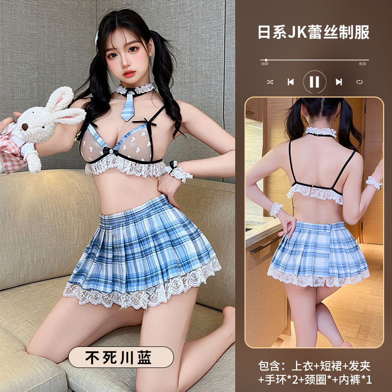 CT549-情趣內衣超短jk制服禁欲系情侶趣味cos服胖MM180斤一件代發批發女睡衣睡裙
