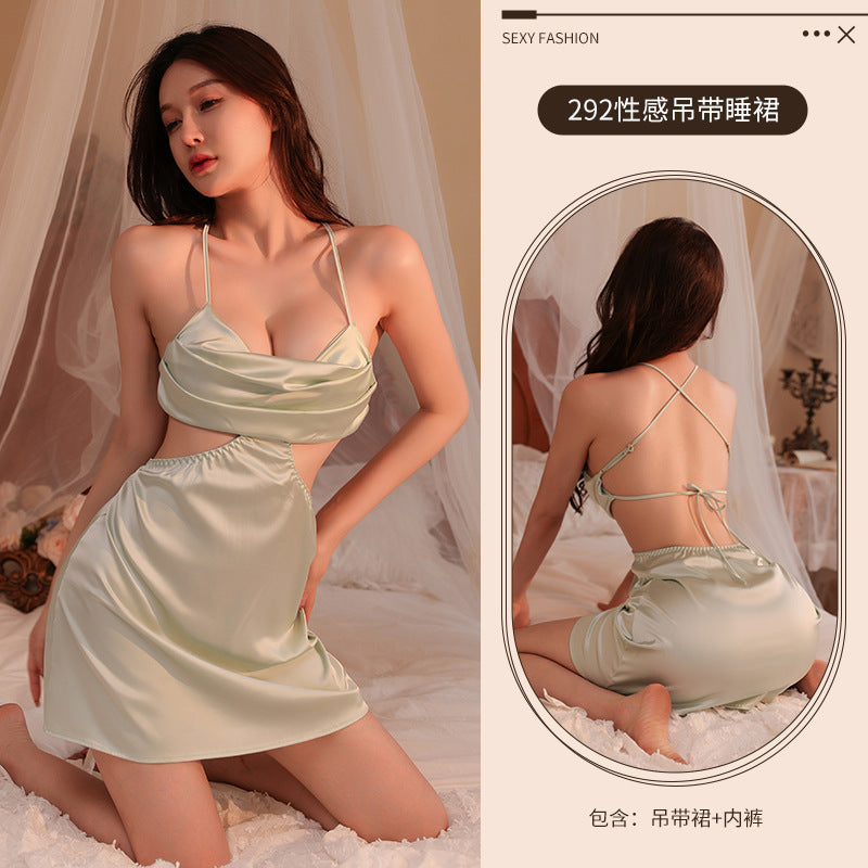 CS292-性感火辣情趣內衣大碼胖MM激情誘惑露背睡衣包臀吊帶裙