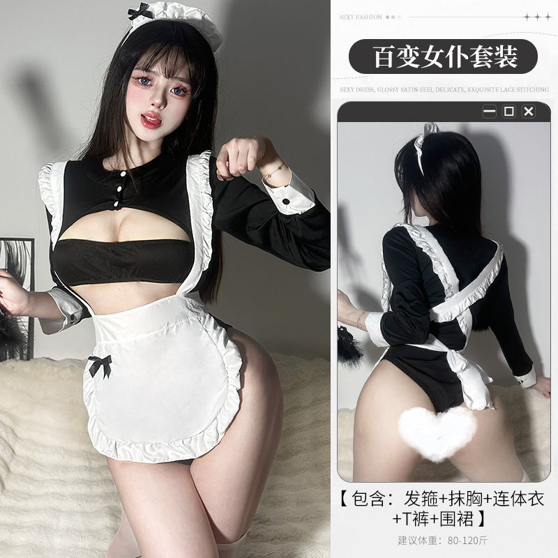 BT8340-性感內衣情趣內衣女角色扮演純欲可愛女僕女傭裝火辣調情免脫制服套裝女睡衣睡裙