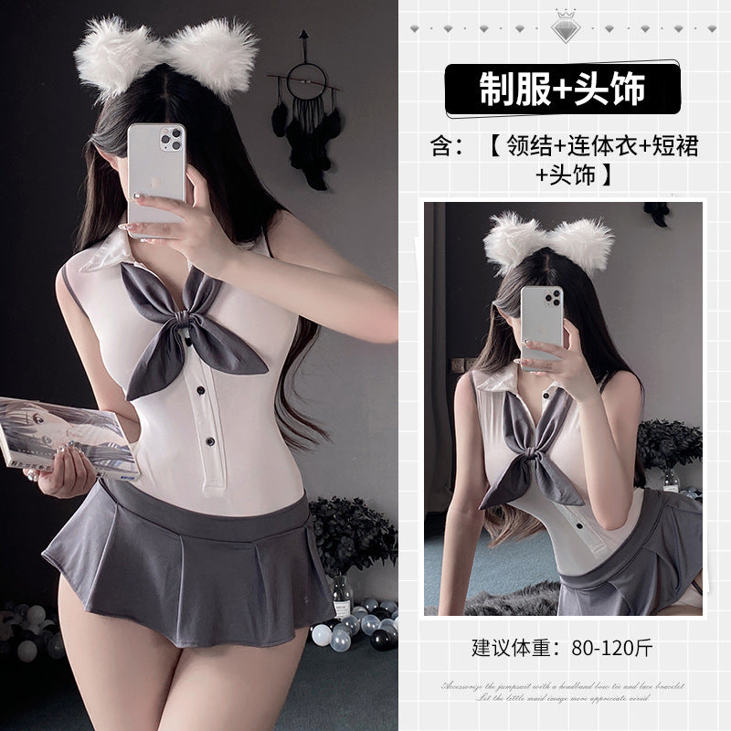 BT9180-性感內衣角色扮演校園制服誘惑免激情連體衣女睡衣清純