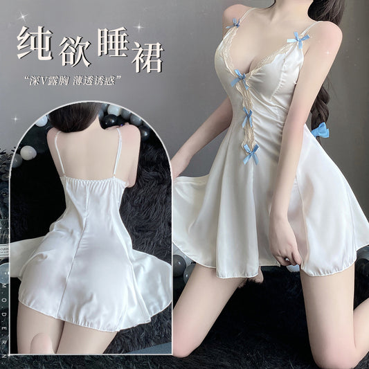 BS8221-性感內衣情趣內衣蕾絲純欲少女浪漫女睡衣吊帶性感家居女睡裙