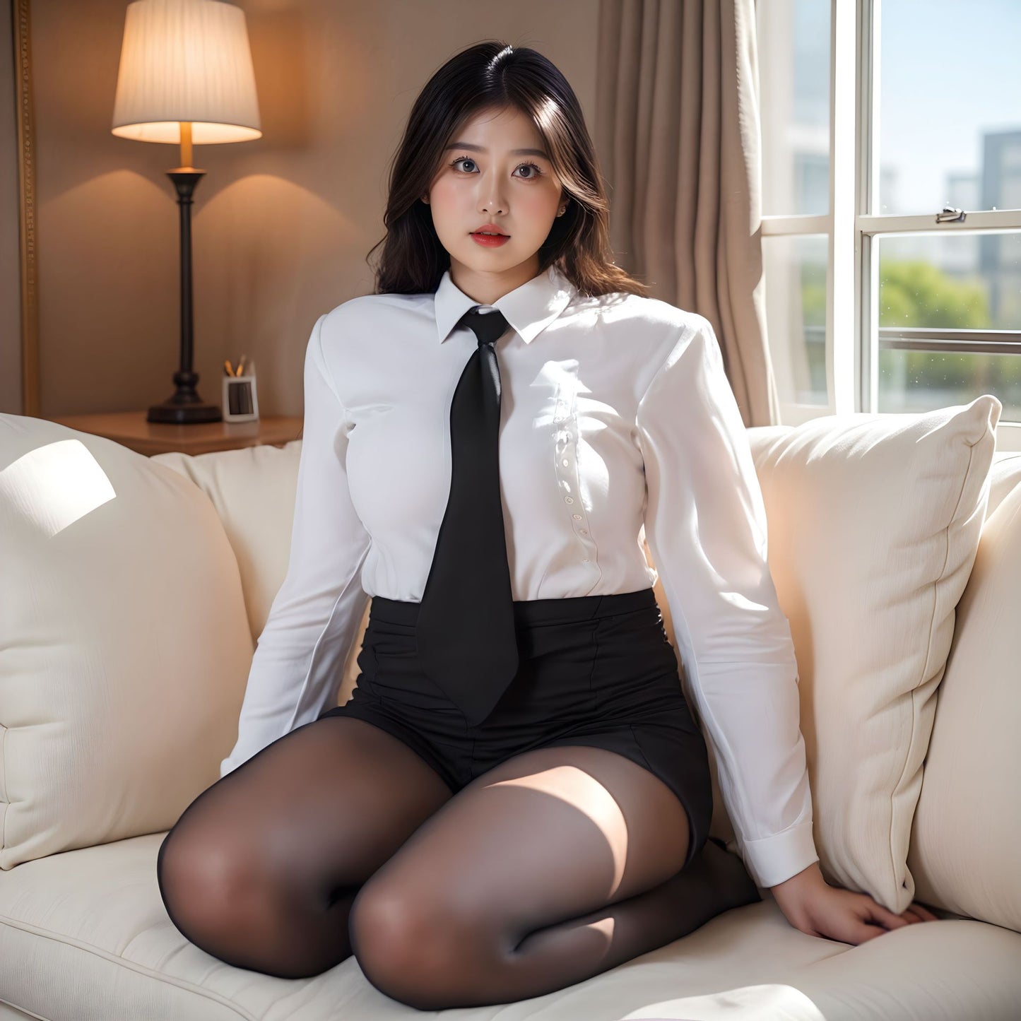 BT1042-2-性感風情誘惑秘書情趣內衣女制服性感露溝純欲大碼包臀裙免脫套裝