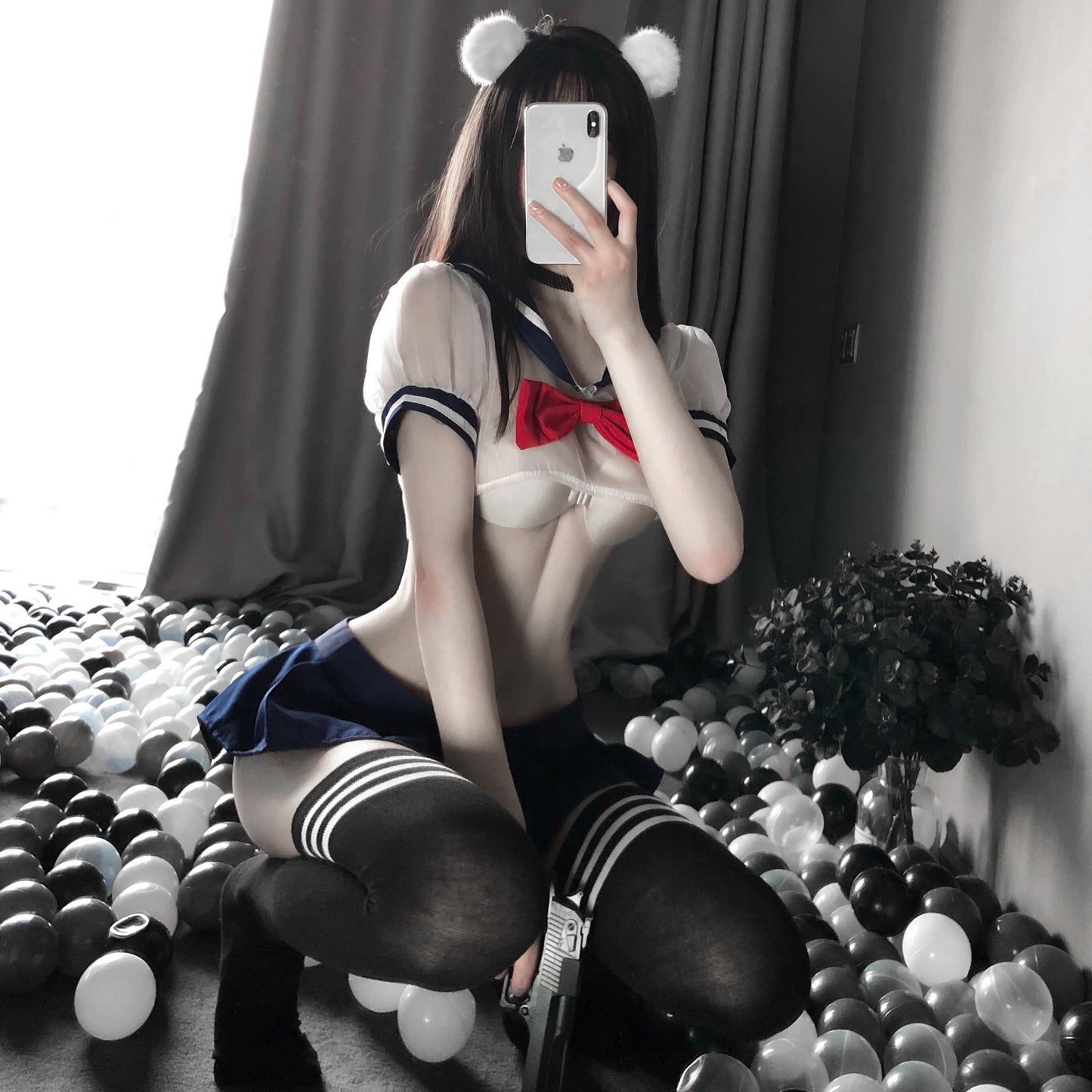BT2130-情趣內衣可愛分體學生裝甜美學生服制服誘惑套裝代發
