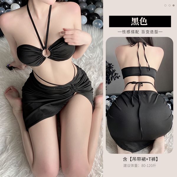 BT2713-性感內衣女睡衣吊帶高腰開叉夜店女王睡裙短裙激情裝