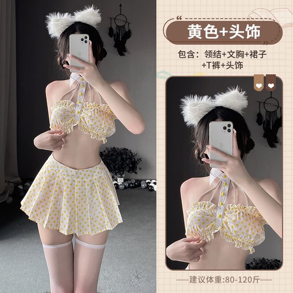 BT2582-2-情趣內衣純欲學妹制服性感文胸激情校園風百褶裙