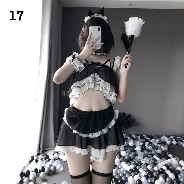 【組合系列】BTBS-20黑色系套裝性感蕾絲制服睡裙套裝誘惑