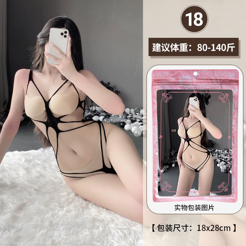 【組合系列】BO01-BO36-情趣內衣大碼性感透視鏤空網衣連體衣誘惑開檔絲襪裝