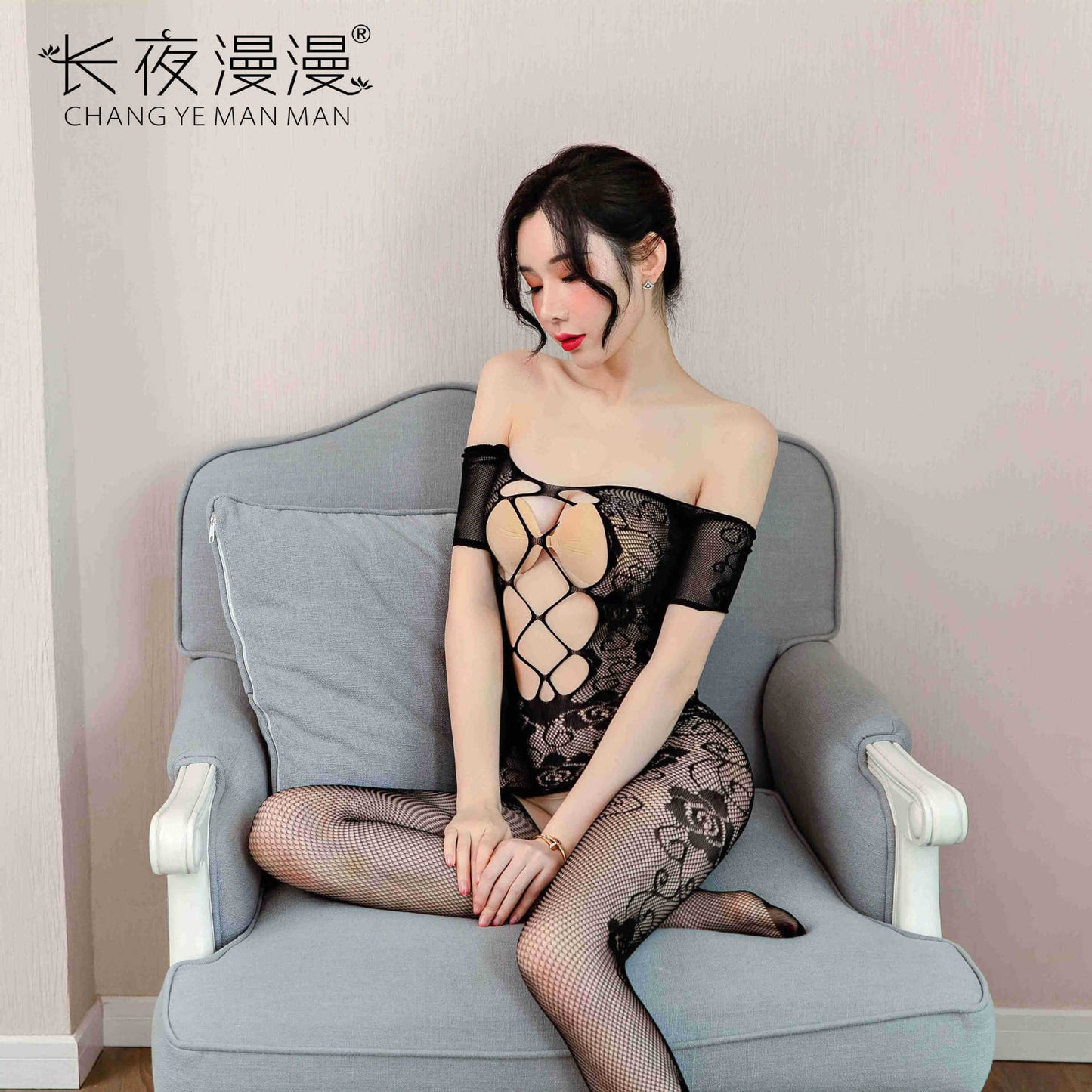 組合系列A24-情趣內衣女性感透明情趣連體絲襪免脫開網衣連體衣誘惑