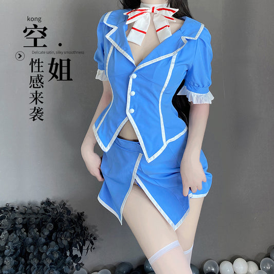 BT2532-情趣內衣角色扮演性感空姐制服誘惑包臀激情套裝